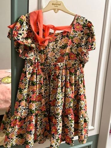 Qız uşağı üçün çiçəkli yay donu - Dizayn: Rəngarəng çiçək printi (ağ lalafo.az -da Qız uşağı üçün çiçəkli yay donu - Dizayn: Rəngarəng çiçək printi (ağ