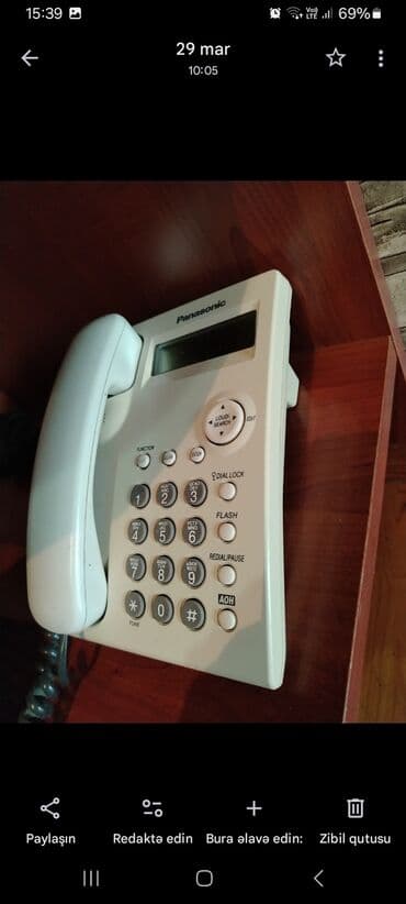 Stasionar telefon Panasonic, Simli lalafo.az -da Stasionar telefon Panasonic, Simli