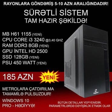 Masaüstü Kompüter "Legion H61 1155 Core i3 3240” ⭐Tək Sistem Bloku – lalafo.az -da Masaüstü Kompüter "Legion H61 1155 Core i3 3240” ⭐Tək Sistem Bloku –