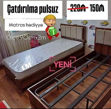 *Tək çarpayı+matras🎁* _*SİFARİŞLƏ VƏ YENİ*_ *Qiymət : 150₼*(1ədədi) lalafo.az -da *Tək çarpayı+matras🎁* _*SİFARİŞLƏ VƏ YENİ*_ *Qiymət : 150₼*(1ədədi)