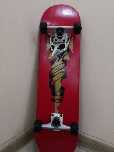 Skateboard – qırmızı deka, qrafika ilə - Klassik street/park tipli lalafo.az -da Skateboard – qırmızı deka, qrafika ilə - Klassik street/park tipli