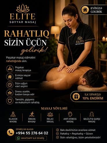Klassik masaj, Kişilər üçün, Qadınlar üçün, Uşaqlar üçün, Evə gəlməklə lalafo.az -da Klassik masaj, Kişilər üçün, Qadınlar üçün, Uşaqlar üçün, Evə gəlməklə