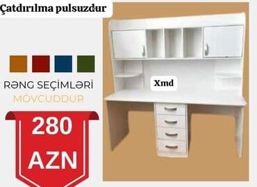 Çoxfunksiyalı yazı/iş masasının kompleksi. Xüsusiyyətlər: - Üst lalafo.az -da Çoxfunksiyalı yazı/iş masasının kompleksi. Xüsusiyyətlər: - Üst