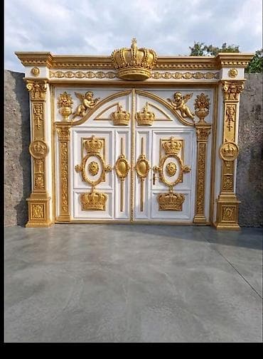Klassik barokko üslubunda ağ-qızılı darvaza və portal konstruksiyaları lalafo.az -da — 5 Klassik barokko üslubunda ağ-qızılı darvaza və portal konstruksiyaları — 5