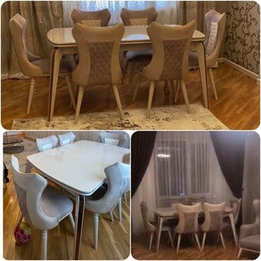 Qonaq otağı üçün, İşlənmiş, Açılan, Dördbucaq masa, 6 stul lalafo.az -da Qonaq otağı üçün, İşlənmiş, Açılan, Dördbucaq masa, 6 stul