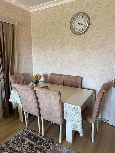 Для гостиной, Нераскладной, Прямоугольный стол, 6 стульев at lalafo.az Для гостиной, Нераскладной, Прямоугольный стол, 6 стульев