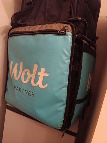 Wolt Partner çatdırılma çantası - Rəng: açıq mavi/qaranlıq detallarla lalafo.az -da Wolt Partner çatdırılma çantası - Rəng: açıq mavi/qaranlıq detallarla