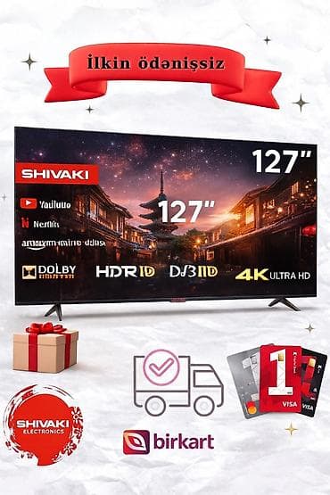 Yeni Televizor Shivaki LED ekran 43" FHD (1920x1080), Ünvandan götürmə, Ödənişli çatdırılma lalafo.az -da Yeni Televizor Shivaki LED ekran 43" FHD (1920x1080), Ünvandan götürmə, Ödənişli çatdırılma