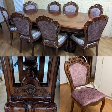 Qonaq otağı üçün, İşlənmiş, Açılmayan, Oval masa, 8 stul lalafo.az -da Qonaq otağı üçün, İşlənmiş, Açılmayan, Oval masa, 8 stul