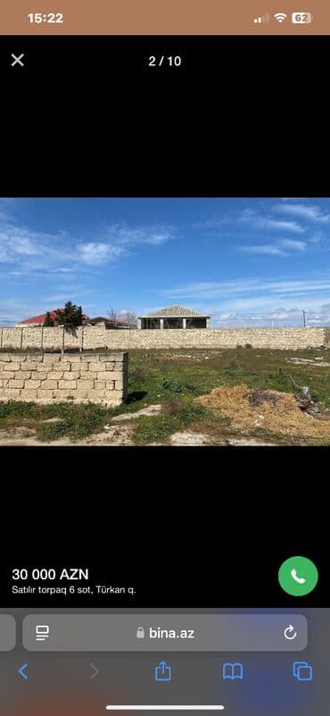 6 sot, Kupça (Çıxarış) lalafo.az -da 6 sot, Kupça (Çıxarış)