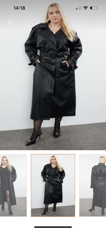 Qadınlar üçün uzun qara trenç palto - Stil: Klassik ikiqat düyməli lalafo.az -da Qadınlar üçün uzun qara trenç palto - Stil: Klassik ikiqat düyməli