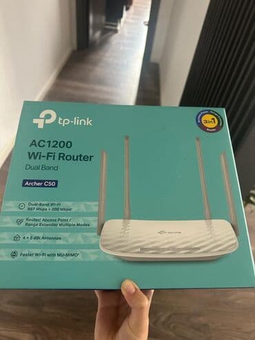 TP-Link Archer C50 AC1200 Wi‑Fi Router - İki diapazonlu (Dual Band) lalafo.az -da TP-Link Archer C50 AC1200 Wi‑Fi Router - İki diapazonlu (Dual Band)