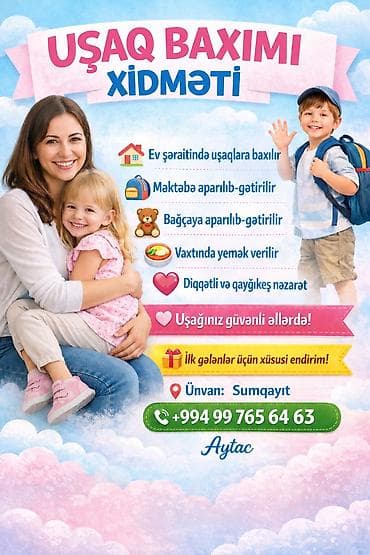 Uşaq Baxımı Xidməti • Ev şəraitində peşəkar qayğı və nəzarət • at lalafo.az Uşaq Baxımı Xidməti • Ev şəraitində peşəkar qayğı və nəzarət •