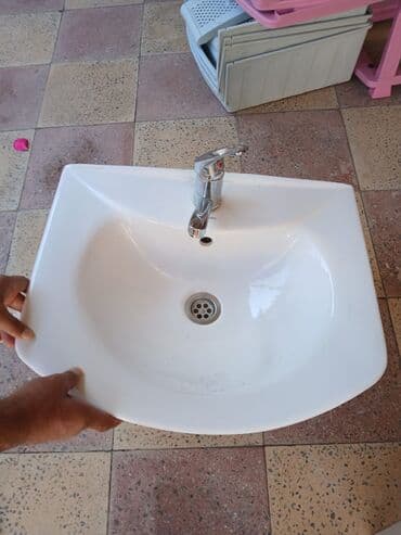 Duş şlanqları: Hamam/lavabo dəsti - Material: keyfiyyətli keramika (parlaq ağ lalafo.az -da — 1 Duş şlanqları: Hamam/lavabo dəsti - Material: keyfiyyətli keramika (parlaq ağ — 1