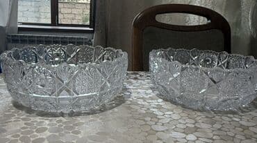 Bu şəffaf kristal meyvə qabları, müxtəlif naxışlarla lalafo.az -da Bu şəffaf kristal meyvə qabları, müxtəlif naxışlarla