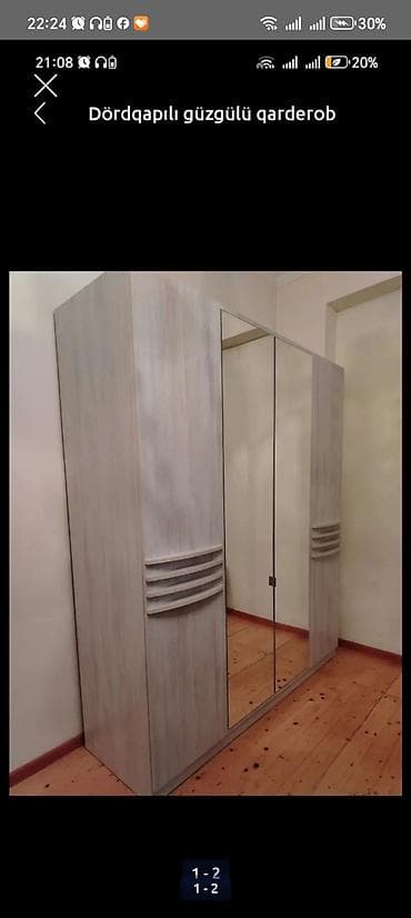 Yeni, 4 qapılı, Güzgülü, Boz, Açılan, Düz dolab lalafo.az -da Yeni, 4 qapılı, Güzgülü, Boz, Açılan, Düz dolab