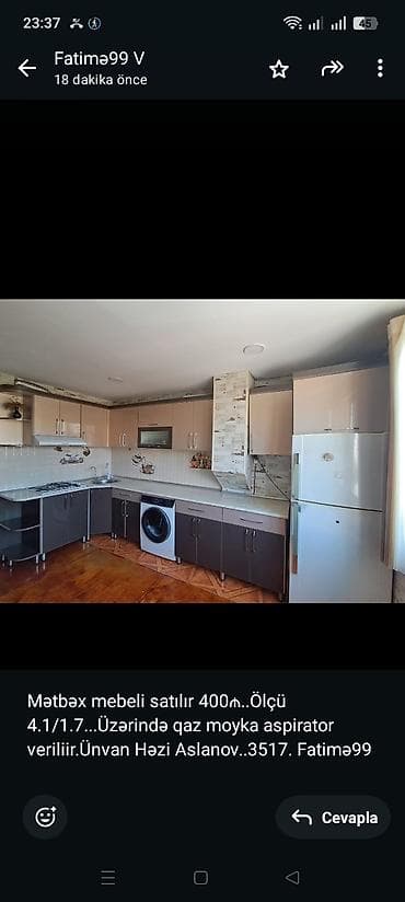 Mətbəx mebeli satılır 400₼. Ölçü 4.1/1.7. Üzərində qaz moyka at lalafo.az Mətbəx mebeli satılır 400₼. Ölçü 4.1/1.7. Üzərində qaz moyka
