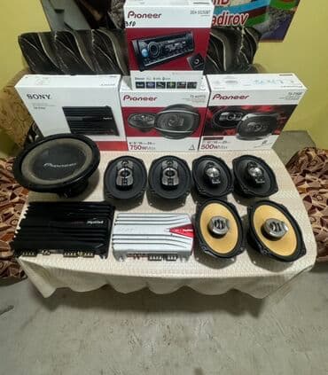 Avtomobil üçün tam audio sistemi – Pioneer və Sony Komplektdə: - lalafo.az -da Avtomobil üçün tam audio sistemi – Pioneer və Sony Komplektdə: -