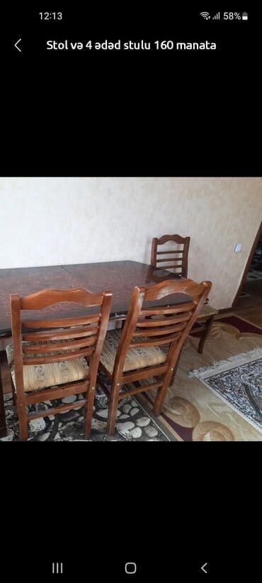 Qonaq otağı üçün, İşlənmiş, Açılan, 6 stul lalafo.az -da Qonaq otağı üçün, İşlənmiş, Açılan, 6 stul