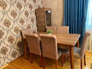 Mətbəx üçün, Açılmayan, Dördbucaq masa, 6 stul lalafo.az -da Mətbəx üçün, Açılmayan, Dördbucaq masa, 6 stul