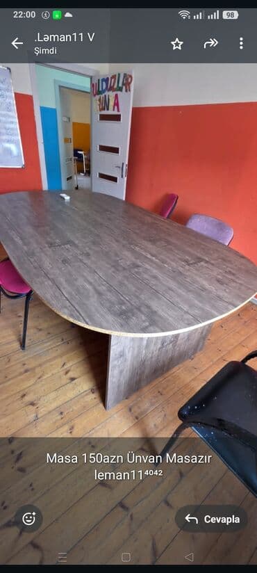 Masa 150azn Ünvan Masazır leman11⁴⁰⁴² lalafo.az -da Masa 150azn Ünvan Masazır leman11⁴⁰⁴²