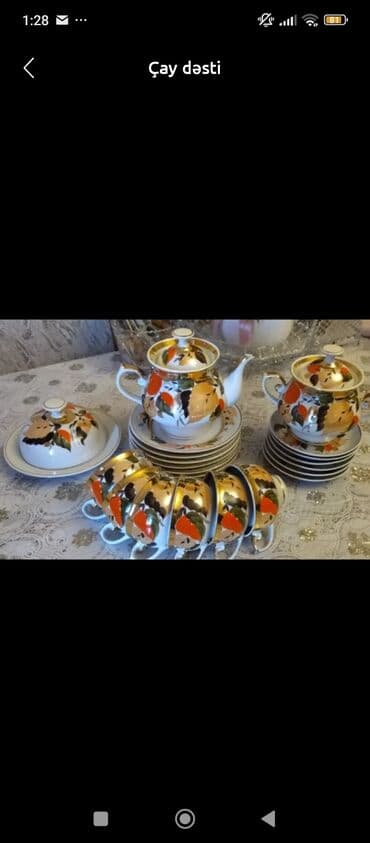 Çay dəsti, rəng - Qırmızı, Şüşə, 6 nəfərlik, Rusiya lalafo.az -da Çay dəsti, rəng - Qırmızı, Şüşə, 6 nəfərlik, Rusiya