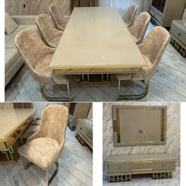 Qonaq otağı üçün, İşlənmiş, Açılmayan, Dördbucaq masa, 6 stul lalafo.az -da Qonaq otağı üçün, İşlənmiş, Açılmayan, Dördbucaq masa, 6 stul