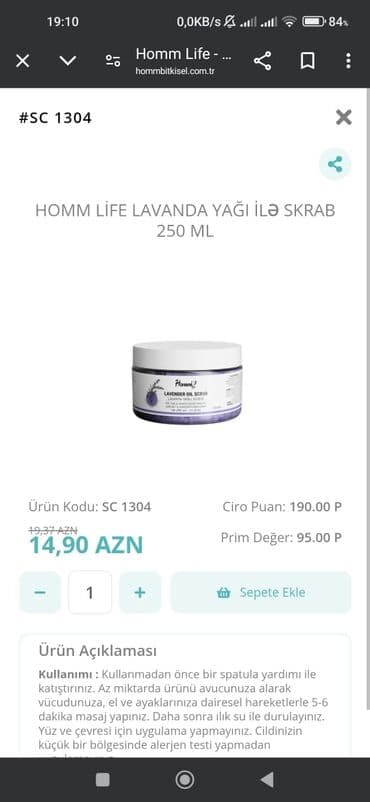 Üz üçün skrab lalafo.az -da Üz üçün skrab