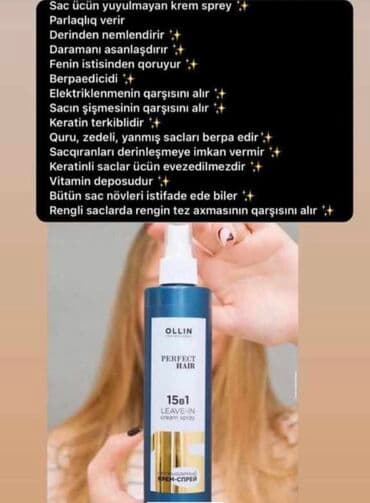 Yıpranmıs sac ucun ela baxım spreyıdır sadece 15azn obtovoydur lalafo.az -da Yıpranmıs sac ucun ela baxım spreyıdır sadece 15azn obtovoydur