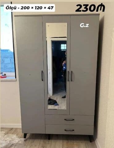 Açılan, 3 qapılı Düz dolab, Qarderob, paltar dolabı lalafo.az -da Açılan, 3 qapılı Düz dolab, Qarderob, paltar dolabı