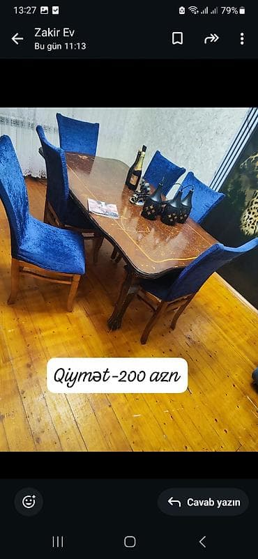 Qonaq otağı üçün, İşlənmiş, Açılmayan, Oval masa, 6 stul lalafo.az -da Qonaq otağı üçün, İşlənmiş, Açılmayan, Oval masa, 6 stul