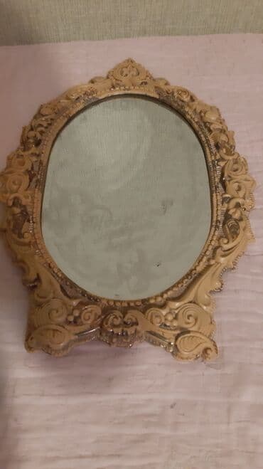 Güzgü Masaüstü, Oval, Dekorativ, Naxışlı lalafo.az -da Güzgü Masaüstü, Oval, Dekorativ, Naxışlı