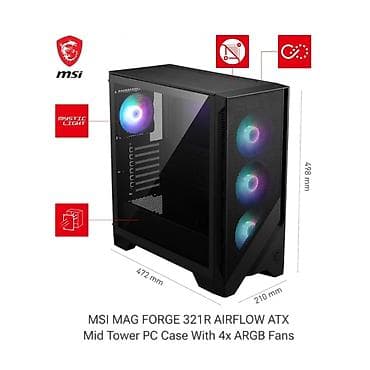 MSI MAG FORGE 321R AIRFLOW – optimal soyutma və geniş daxili həcm lalafo.az -da MSI MAG FORGE 321R AIRFLOW – optimal soyutma və geniş daxili həcm