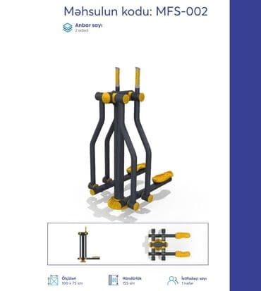 Dəbilqələr: Açıq hava fitnes avadanlıqları – sarı/qrafit rəng palitrası, metal lalafo.az -da — 4 Dəbilqələr: Açıq hava fitnes avadanlıqları – sarı/qrafit rəng palitrası, metal — 4