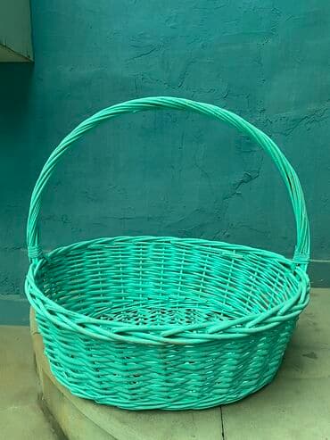 Mavi-yaşıl rəngli toxunma səbət - Material: möhkəm süni üzmə lalafo.az -da Mavi-yaşıl rəngli toxunma səbət - Material: möhkəm süni üzmə