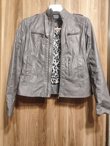 Qadınların dəri görünümlü boz gödəkçəsi - Rəng: Boz - Material: Süni lalafo.az -da Qadınların dəri görünümlü boz gödəkçəsi - Rəng: Boz - Material: Süni