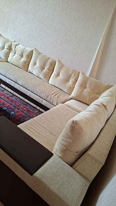Künc divanı – bej rəng, yumşaq parça üzlüklü - L formalı geniş künc lalafo.az -da Künc divanı – bej rəng, yumşaq parça üzlüklü - L formalı geniş künc