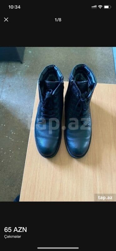 Məhsul: Qara kişi çəkmələri - Model: bağlamaqlı, orta boğaz - Rəng lalafo.az -da Məhsul: Qara kişi çəkmələri - Model: bağlamaqlı, orta boğaz - Rəng