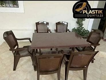 Yeni, Dördbucaq masa, 6 stul, Açılan, Stullar ilə, Plastik, Türkiyə lalafo.az -da Yeni, Dördbucaq masa, 6 stul, Açılan, Stullar ilə, Plastik, Türkiyə