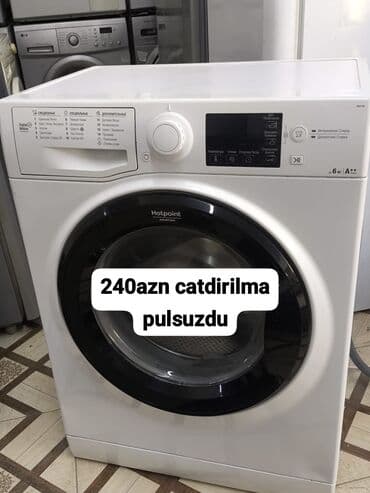 Paltaryuyan maşın Hotpoint Ariston, 6 kq, Avtomat, Qurutmasız, Kredit yoxdur lalafo.az -da Paltaryuyan maşın Hotpoint Ariston, 6 kq, Avtomat, Qurutmasız, Kredit yoxdur