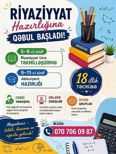 Repetitor, Riyaziyyat, Abituriyent hazırlığı lalafo.az -da Repetitor, Riyaziyyat, Abituriyent hazırlığı