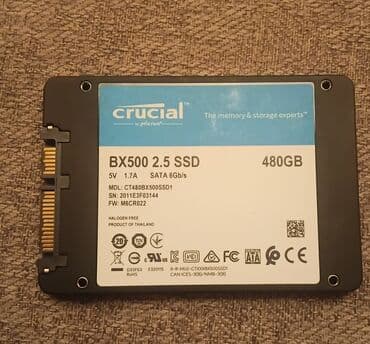 Daxili SSD disk Crucial, 480 GB, 2.5" lalafo.az -da Daxili SSD disk Crucial, 480 GB, 2.5"