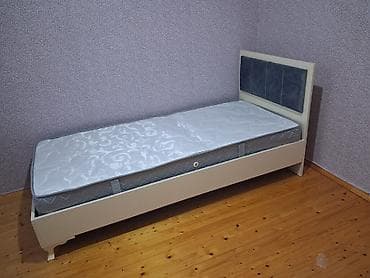 Новый, Односпальная кровать, Без подьемного механизма, С матрасом, Без выдвижных ящиков at lalafo.az Новый, Односпальная кровать, Без подьемного механизма, С матрасом, Без выдвижных ящиков