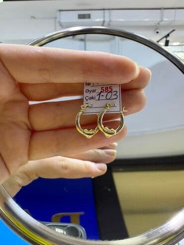 Sırğa, Sarı qızıl, 585 Əyar, 1 g lalafo.az -da Sırğa, Sarı qızıl, 585 Əyar, 1 g