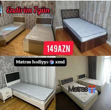 Təknəfərlik çarpayı, Matras ilə lalafo.az -da Təknəfərlik çarpayı, Matras ilə