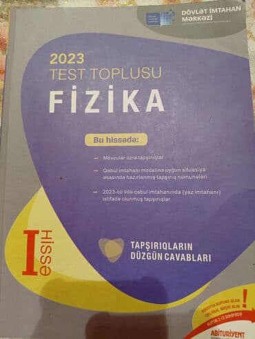 Fizika test toplusu 1 və 2 hissəsi var lalafo.az -da Fizika test toplusu 1 və 2 hissəsi var