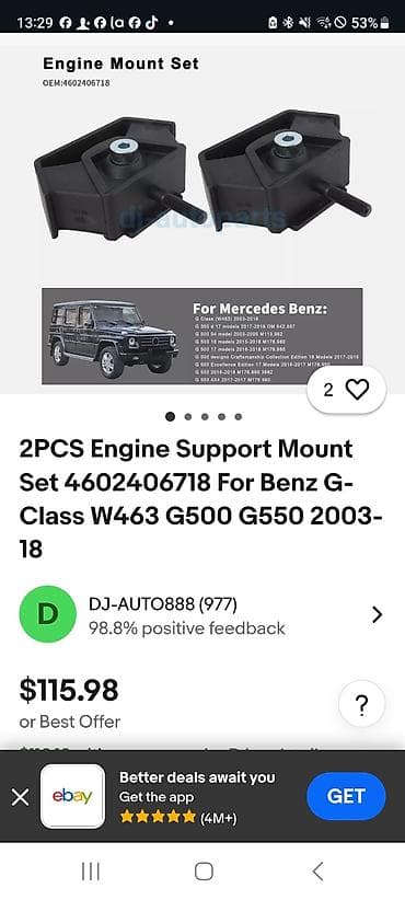 G 463 Galendvagen mühərrik yastığı
1 ədəd işlətmişəm 1 ədəd qalıb lalafo.az -da G 463 Galendvagen mühərrik yastığı
1 ədəd işlətmişəm 1 ədəd qalıb