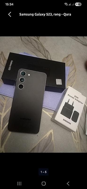 Samsung Galaxy S23, rəng - Qara, Simsiz şarj lalafo.az -da — 1 Samsung Galaxy S23, rəng - Qara, Simsiz şarj — 1