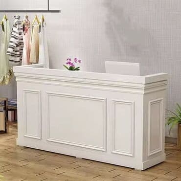 Ağ rəngli resepsiyon/qarşılama stolu - Klassik panelli dizayn lalafo.az -da Ağ rəngli resepsiyon/qarşılama stolu - Klassik panelli dizayn