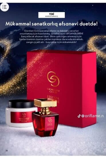 Oriflame ətir kolleksiyası – qadınlar və kişilər üçün zərif seçimlər lalafo.az -da Oriflame ətir kolleksiyası – qadınlar və kişilər üçün zərif seçimlər